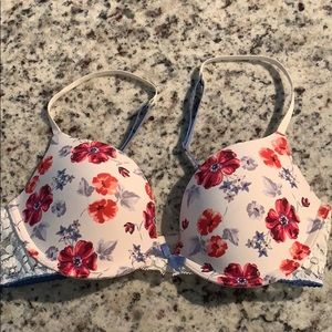 Floral and Lace Push up bra